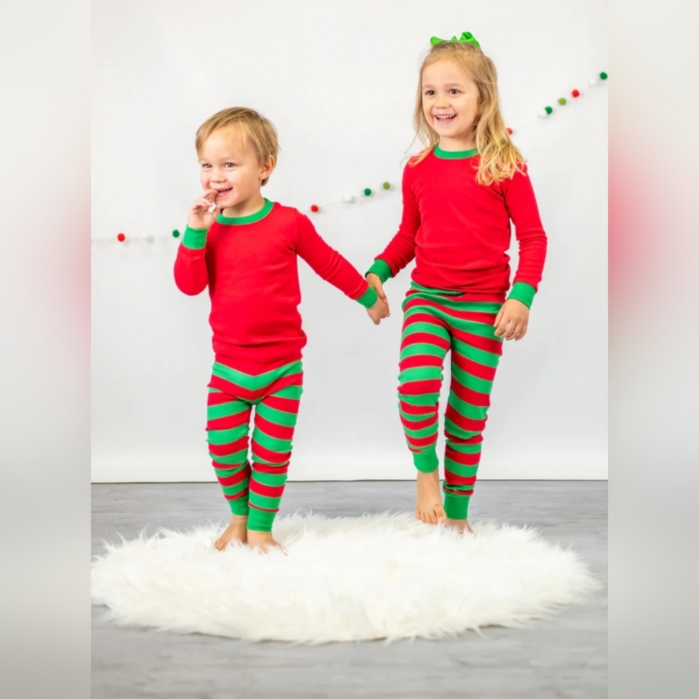 Unisex ARB Red and Green Long Sleeve Pajama Set.